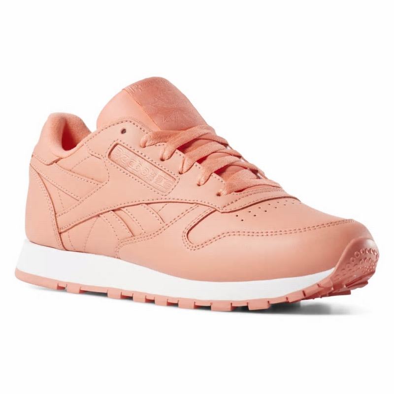 Reebok Classic Leather Tenisky Damske - Ruzove/Biele QJ1355PX